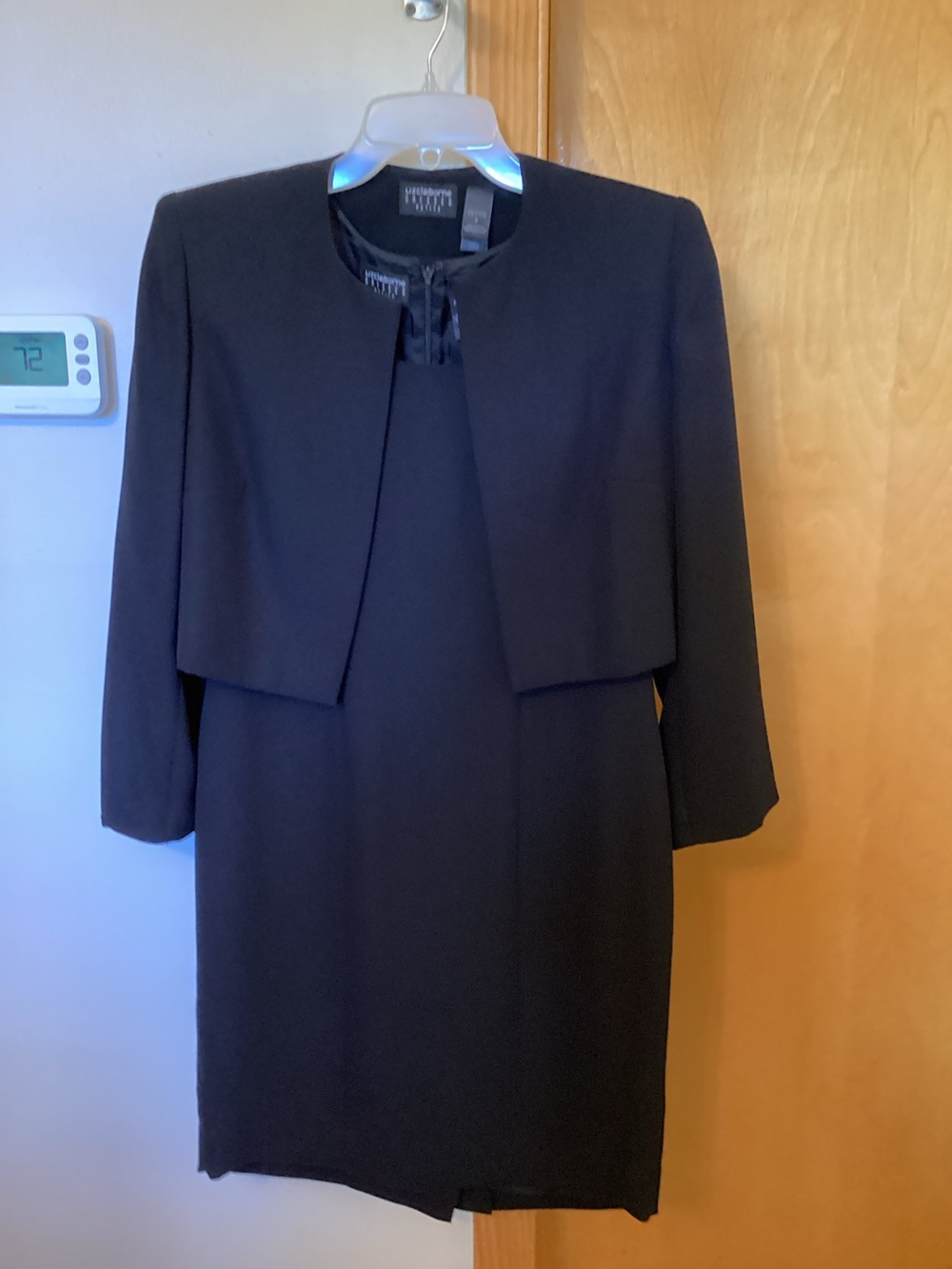 Liz Claiborne Cocktail Dress with Bolero Jacket - Size 8 Petite - Black
